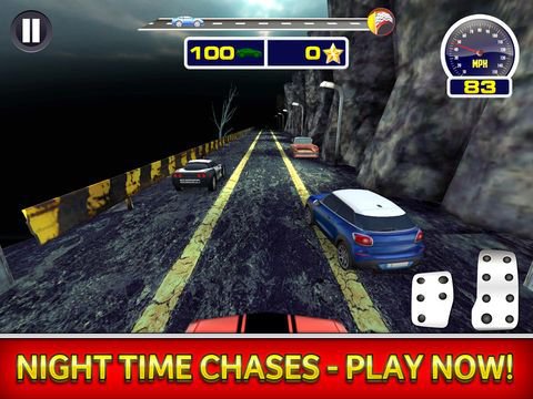 3D Police Run Drag Racing Simulator - A Real Cops Chase Driving Race