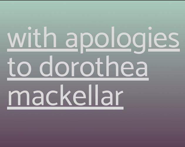 with apologies to dorothea mackellar
