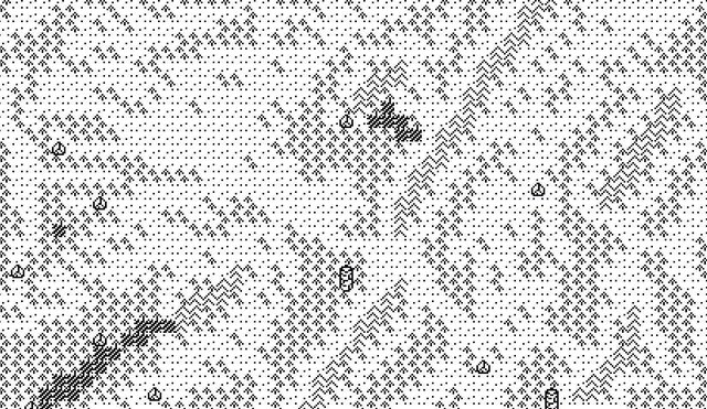 8x8 1-bit World Map Tile Set RPG