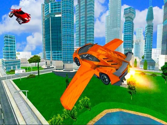 Flying car driving flight sim