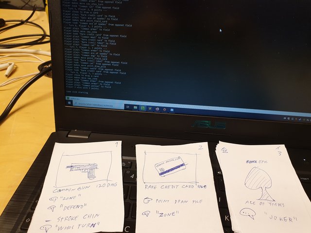 "Professional" card game prototype