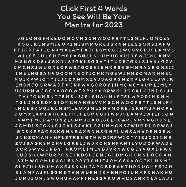 4 Words Mantra 2023
