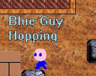 Blue Guy Hopping