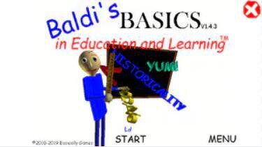 Baldi originally wore a blue shirt.