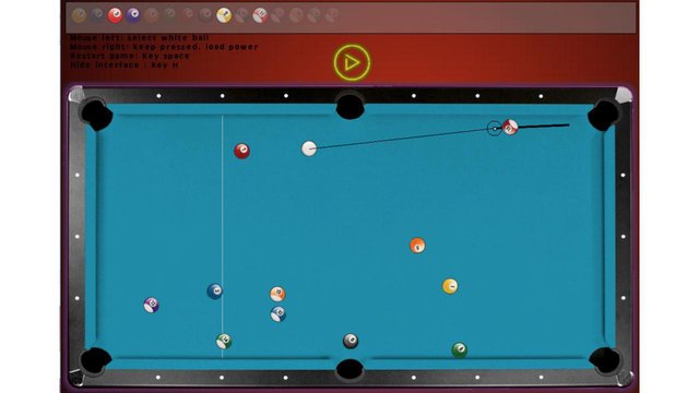 simple billiard game