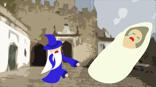 Save a baby in a fantasy world and avoid grandma !